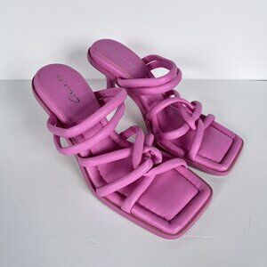 NEW Sam Edelman Circus Savanna Bubblegum Pink Square Toe strappy Sandal 7.5